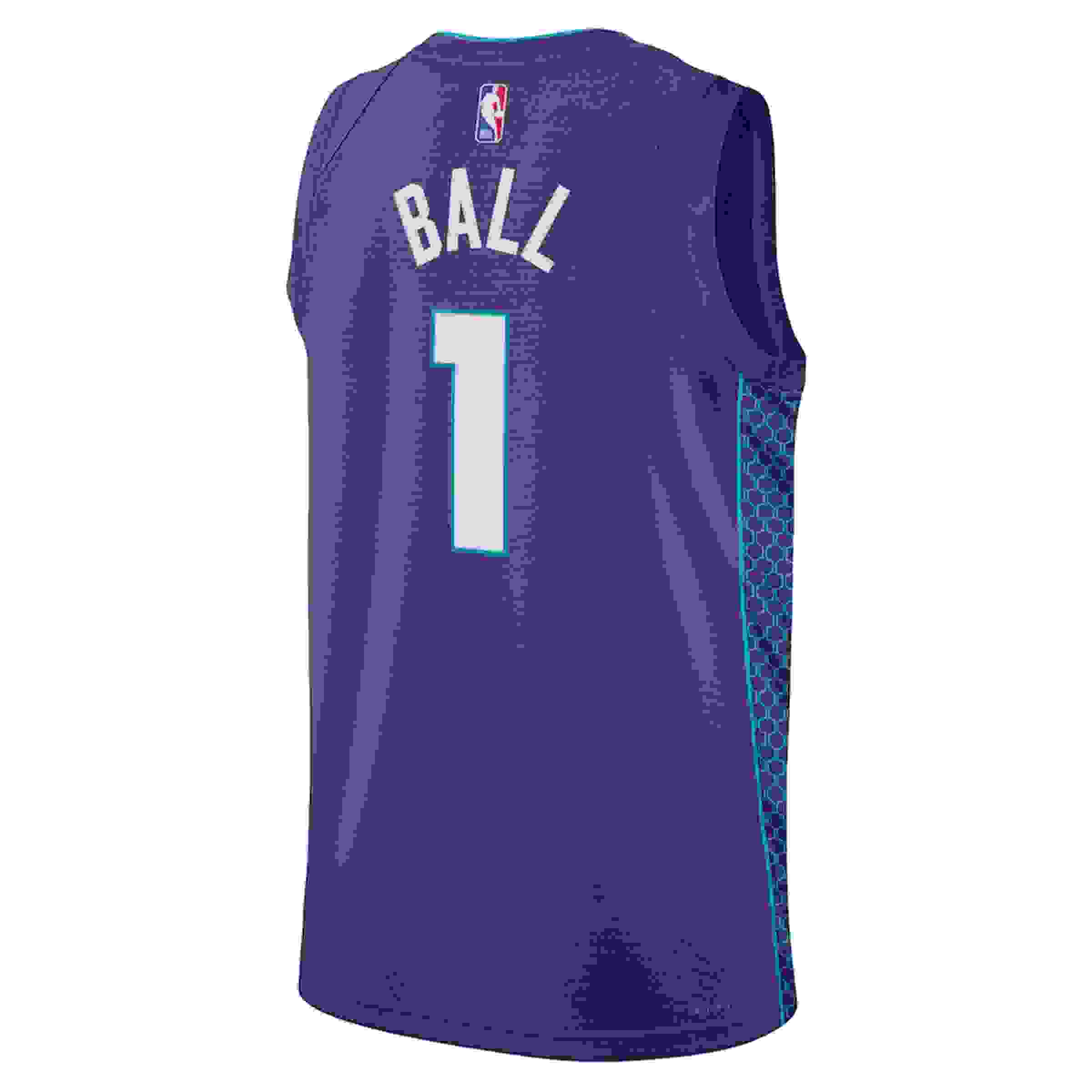 Nike Youth Charlotte Hornets Lamelo Teal/Purple Ball Jersey